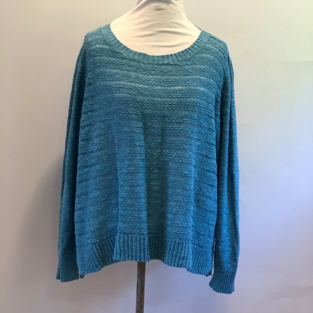 Eileen Fisher linen cotton knit pullover XL
